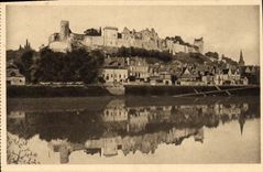 VINTAGE POSTCARD Loire ch4ateau Castle De Chinon