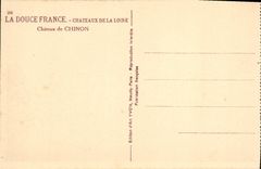 VINTAGE POSTCARD Loire ch4ateau Castle De Chinon