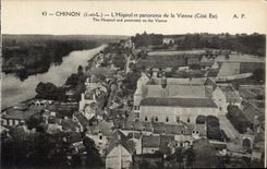 VINTAGE POSTCARD Chinon the Hospital And Panorama Of Vienna