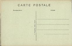 POSTAL Chinon de la VENDIMIA el puente en Viena y el castillo