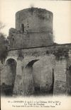 POSTAL Chinon de la VENDIMIA el castillo la torre de Coudray