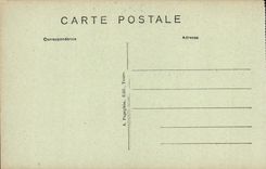 POSTAL Chinon de la VENDIMIA las zanjas y la torre De Boissy del castillo