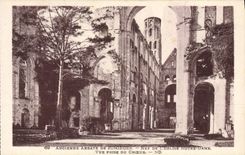 VINTAGE POSTCARD Old Abbey De Jumieges Seen from of the chorus