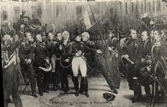 VINTAGE POSTCARD Napoleon the Good-byes De Fontainbleau