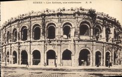 CPA Nimes Les Arenes Vue Exterieure