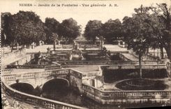 CPA Nimes Jardin De La Fontaine Vue Generale
