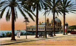 VINTAGE POSTCARD Nice Palais of the pier enters the palm trees