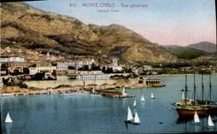 CPA Monte Carlo Vue Generale Bateau