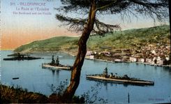 VINTAGE POSTCARD Villefranche Roads And the Squadron Boats