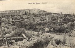 VINTAGE POSTCARD Way Of the Ladies Pargny Militaria