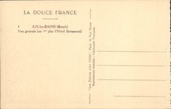 VINTAGE POSTCARD Aix Les Bains View in the 1st plan the Bernasconi hotel