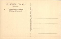 VINTAGE POSTCARD Aix Les Bains the Abbey D' Hautecombe