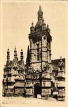 VINTAGE POSTCARD Holy Thegonnec the Church Frontage And Porch