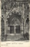 VINTAGE POSTCARD Chaumont Church Saint Jean Iateral Gate