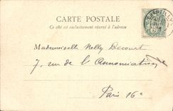 VINTAGE POSTCARD Castle Of Chantilly Seen Of the Park