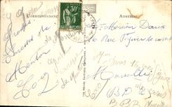 VINTAGE POSTCARD Menton the Bridge Saint Louis Border Free Italian