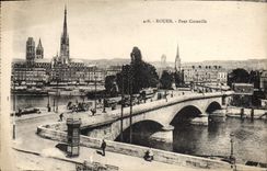 VINTAGE POSTCARD Rouen Bridge Crow