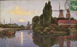 VINTAGE POSTCARD Windmills