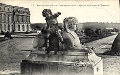 CPA Parc De Versailles Parterre Du Midi Sphinx Et Amour De Sarrazin