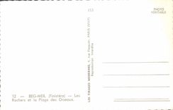 MODERN CARD Beg Meil Rocks And the Beach Of the Birds