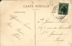 POSTAL Nogent de la VENDIMIA el rey el Eure con el puente de Breteche