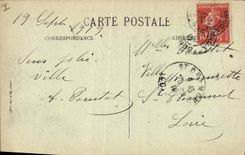 POSTAL de la VENDIMIA Sens el ayuntamiento la sala de estar del honor