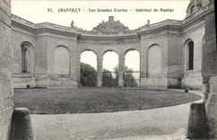 VINTAGE POSTCARD Castle the Large Stables Interior Of the Horse-gear
