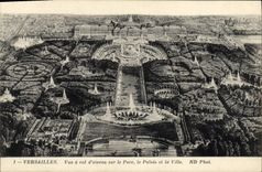 CPA Versailles Vue A Vol D'Oiseau Sur Le Parc le palais et la ville