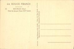 VINTAGE POSTCARD Bourges Hotel Of Jacques Heart