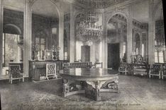 La sala de estar grande de Versalles Trianon de la POSTAL de la VENDIMIA del hiela