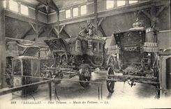 De la VENDIMIA de la POSTAL pequeño Trianon museo de Versalles de los coches