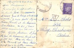 VINTAGE POSTCARD Langres Walk De Blanchefontaine the water jet