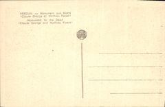 VINTAGE POSTCARD Verdun War memorial Militaria