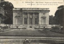 De la VENDIMIA de la POSTAL pequeño Trianon ataque frontal de Versalles hacia la casa francesa