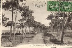 VINTAGE POSTCARD Arcachon Road Of the Cornice