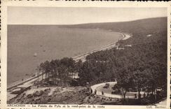 CPA Arcachon La Pointe Du Pyla Et Le Rond Point De La route