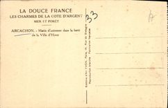 VINTAGE POSTCARD Arcachon Morning Of Fall In the Drill Of the Town Of Winter