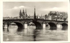 CPA Blois Le Grand Pont Et l'Eglise St Nicolas