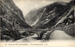 CPA Route De Luz A Gavarnie Pont Desdouroucat
