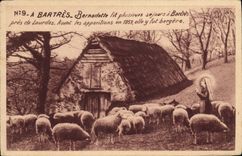 POSTAL Bartres Bernadette de la VENDIMIA Lourdes
