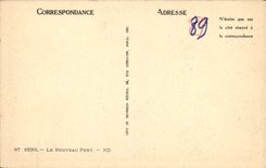 POSTAL de la VENDIMIA Sens el nuevo puente