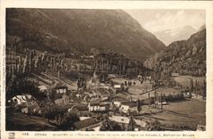 VINTAGE POSTCARD Gedre District Of the Church At the Bottom Gavarnie Breach of Gavarnie