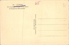 POSTAL de la VENDIMIA pesada el nuevos museo y exposición Bernadette de Notre Dame