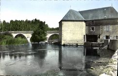 CPM St Pierre De Maille Le Moulin Et Le Pont Sur La Gartempe