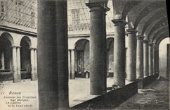 VINTAGE POSTCARD Rouen Brood Ursulines Street Morand the cloister and the court vitree