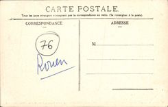 VINTAGE POSTCARD Rouen Brood Ursulines Street Morand the cloister and the court vitree