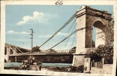 CPA Le Bouleau Le pont suspendu