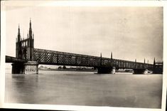 VINTAGE POSTCARD Strasbourg the Bridge Of the Railroad On the Rhine