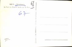 POSTAL Estrasburgo de la VENDIMIA el puente del ferrocarril en el Rin