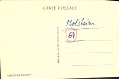 VINTAGE POSTCARD Molsheim the Old Gate Southern part